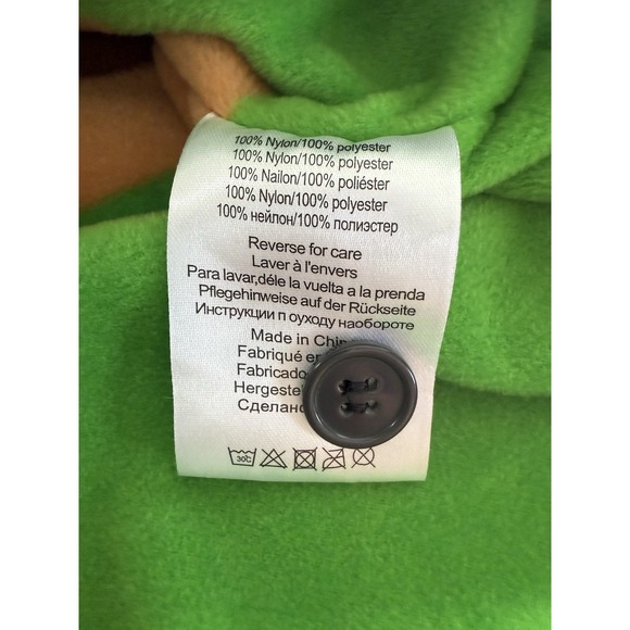 Burger King Employee Nylon Jacket Men's Large Black Fleece Lined Full Zip Hooded - Picture 6 of 6